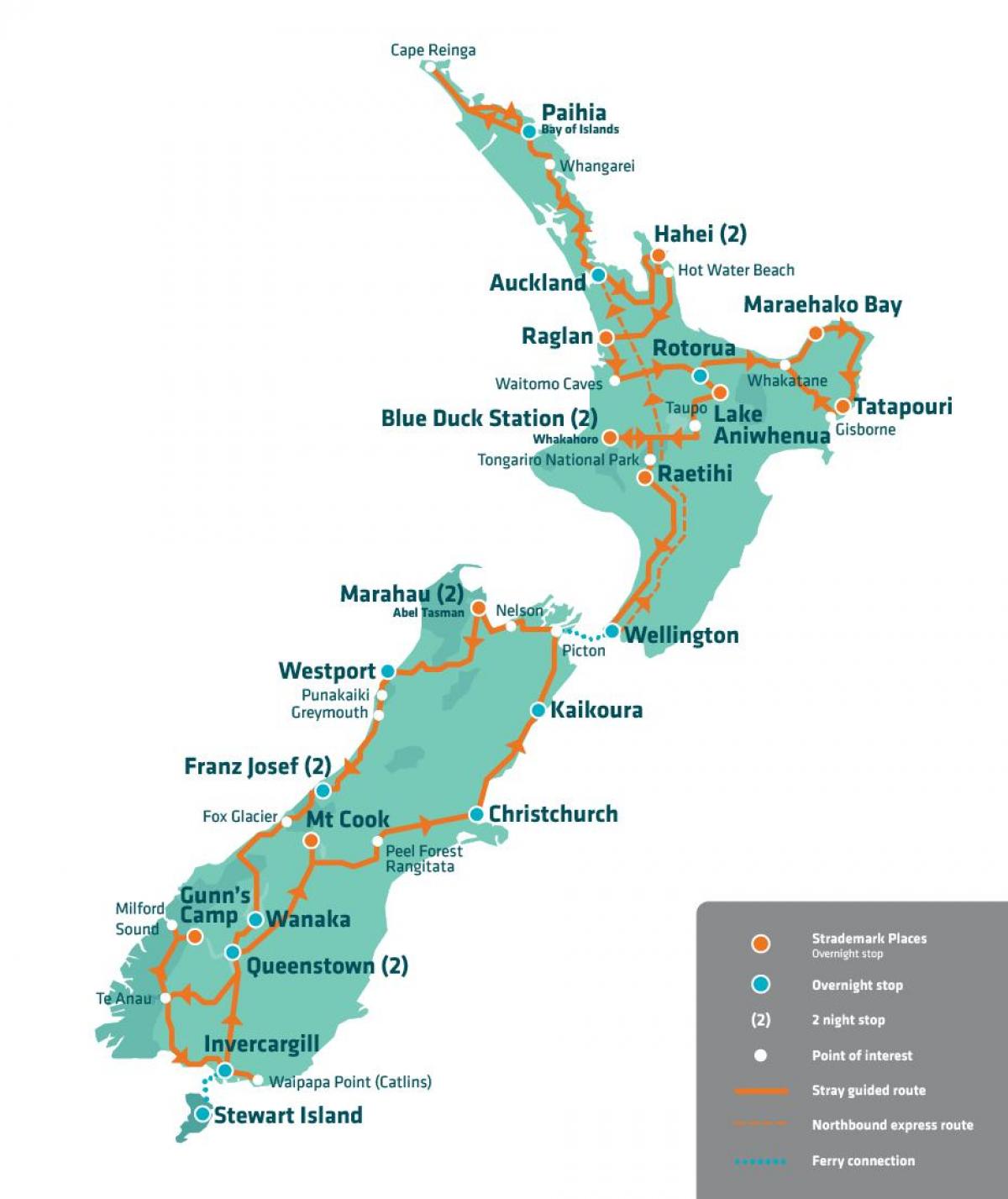 Nueva Zelanda Mapa De Viaje Nueva Zelanda Atraccion Mapa Australia Y Nueva Zelanda Oceania