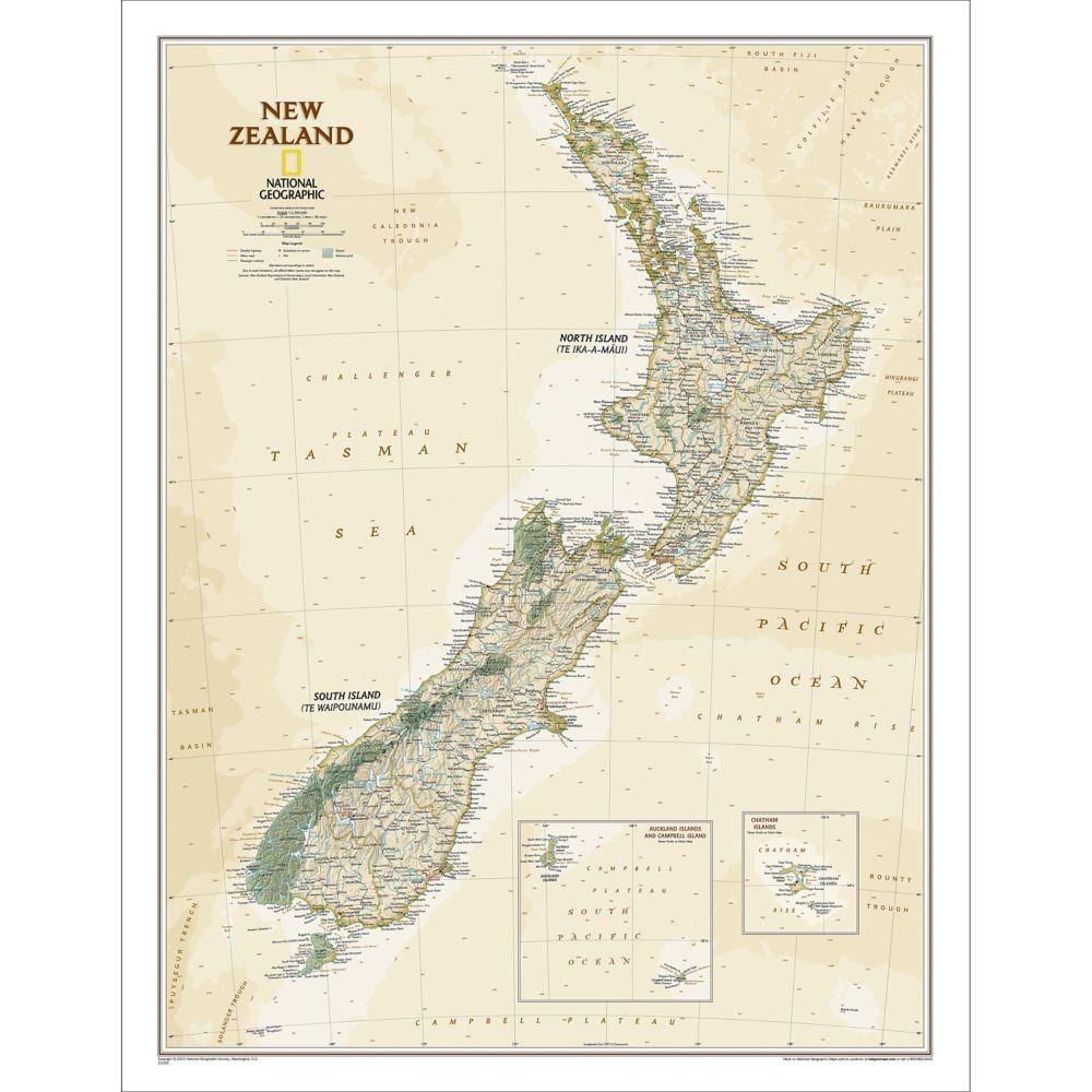 national geographic mapa de nueva zelanda