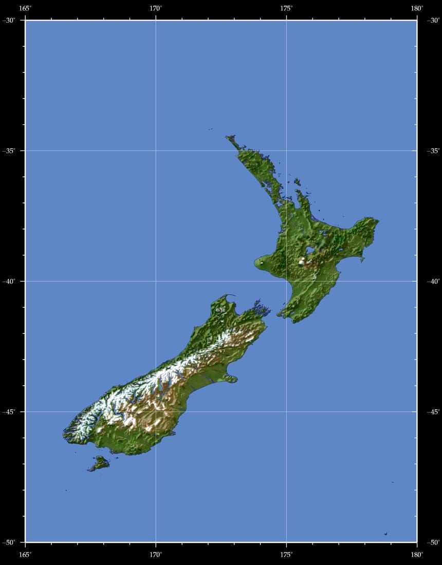 nueva zelanda la tierra mapa
