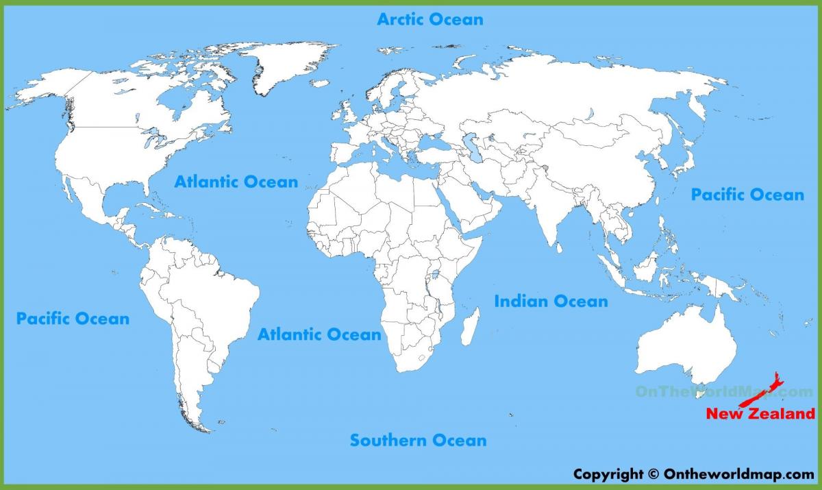 nueva zelanda ubicación en el mapa del mundo