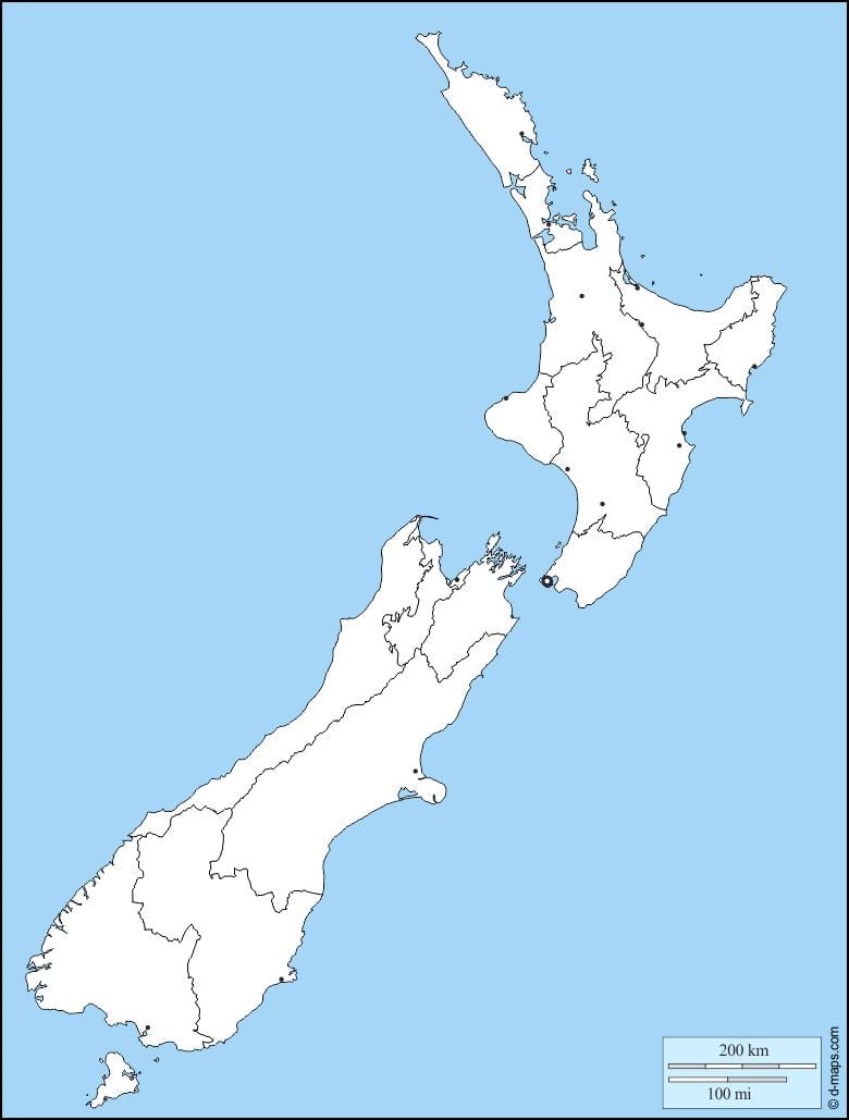 mapa en blanco de australia y nueva zelanda