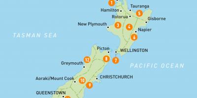 Auckland, en nueva zelanda mapa