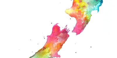 Mapa de nueva zelanda arte