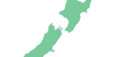 Mapa de nueva zelanda dibujo