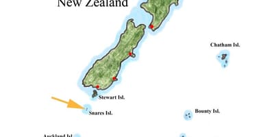 Mapa de nueva zelanda y las islas circundantes