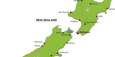 Mapa de nueva zelanda estados