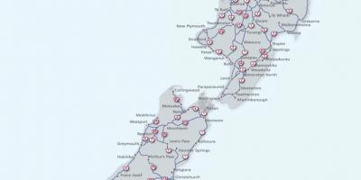 Nueva zelanda mapa de carreteras