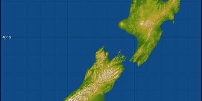 Nueva zelanda altitud mapa