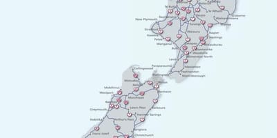 Mapa de nueva zelanda ruta 