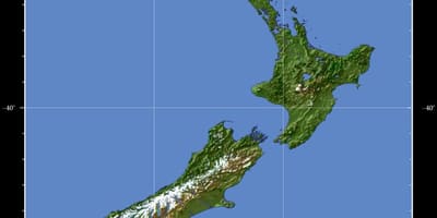 Nueva zelanda la tierra mapa