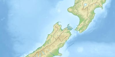 Nueva zelanda características físicas mapa
